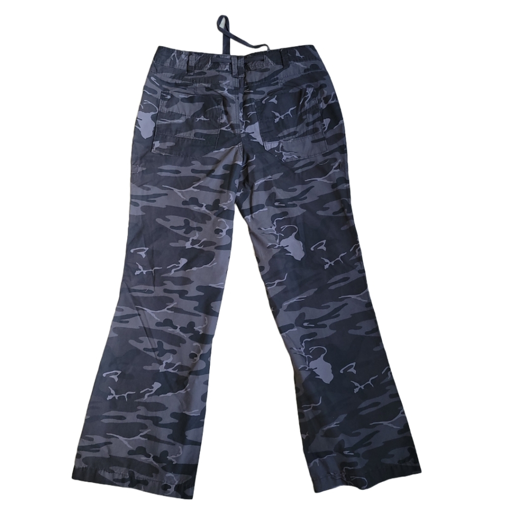 London jean boot cut grey camouflage  cotton pant size 6 short